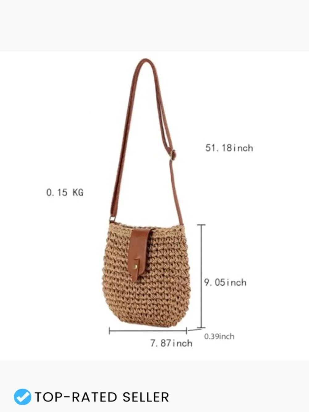 Straw Beach Bag Woven Purse Small Handbag Shoulder Crossbody Hobo Y2K Summer